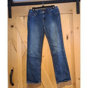 Banana Republic Women's 8 R Med Wash Straight Leg Jeans 31x31 Low Rise
